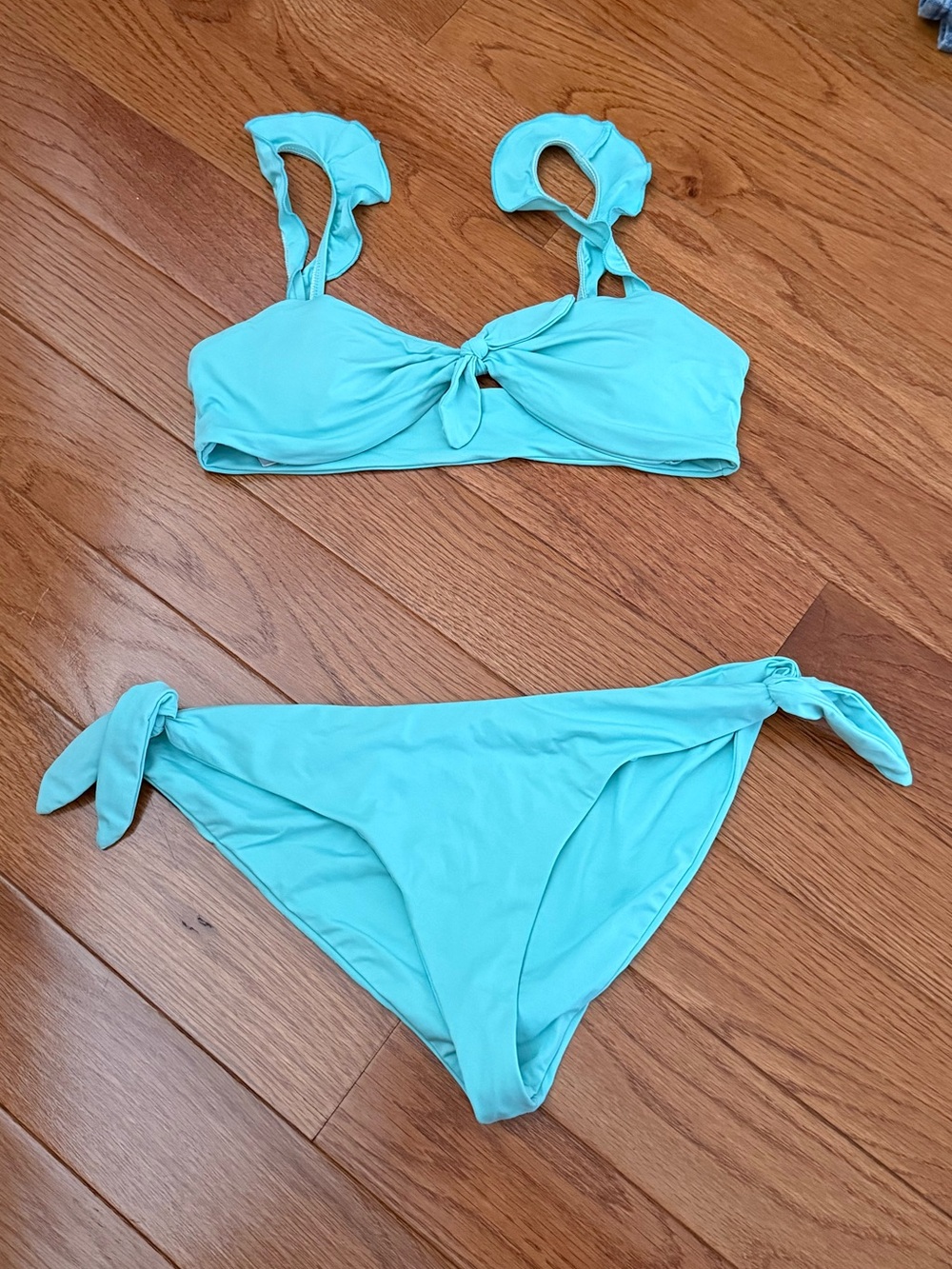 Dippin' Daisy's Turquoise Knot-Front Bikini